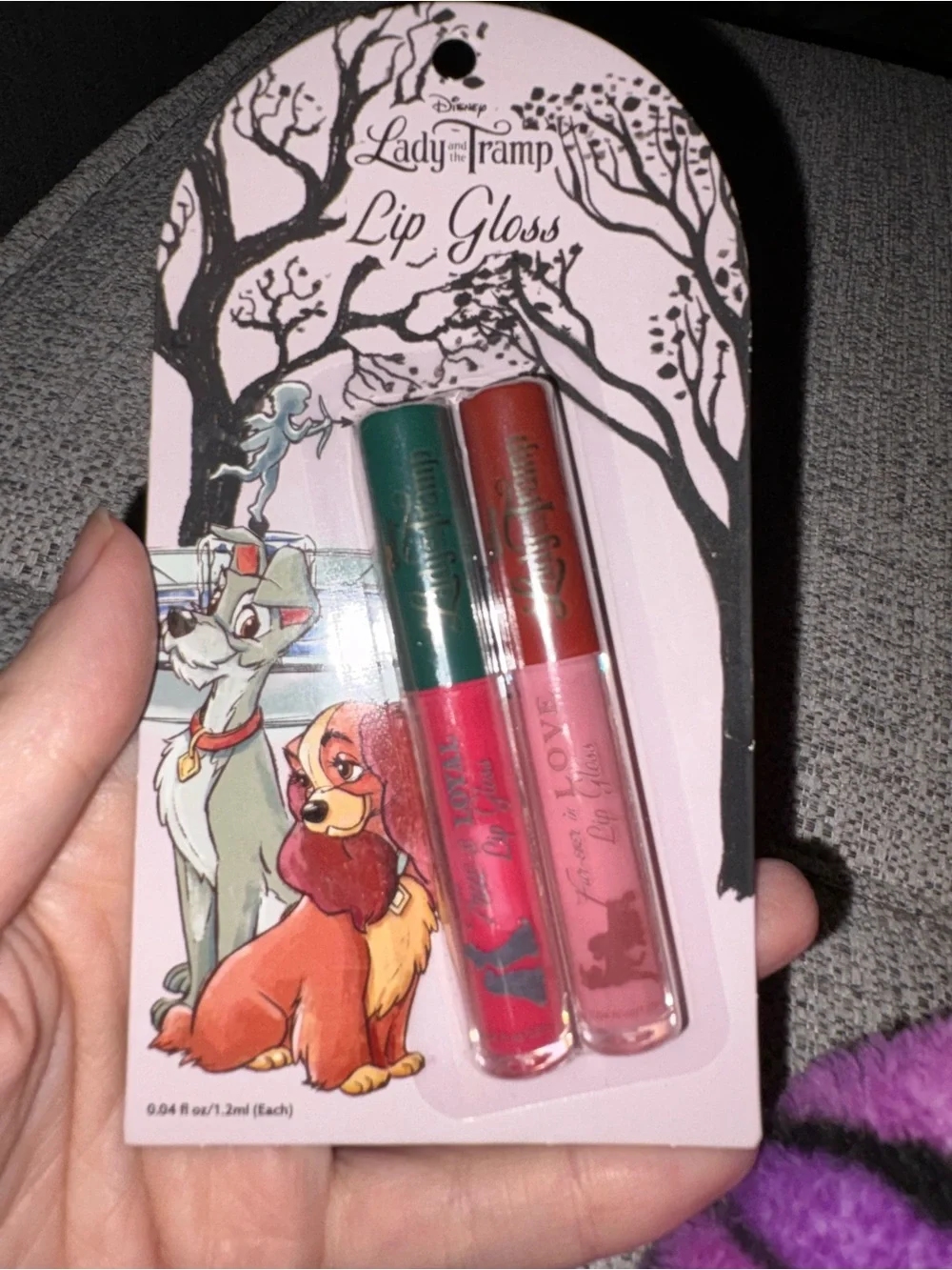 Disney Lady and the Tramp Lip Gloss Set - Bright Pink & Soft Rose
